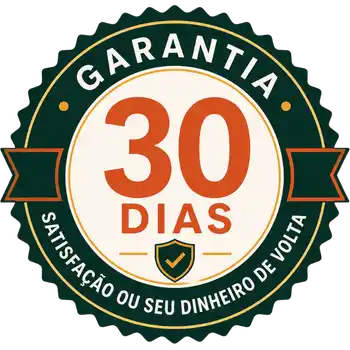 Selo de garantia de 30 dias: satisfação ou seu dinheiro de volta